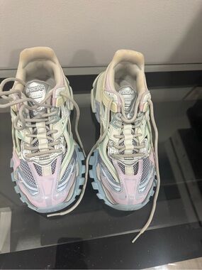 Balenciaga Pastel Multi-Color Trac Sneakers SIZE 38